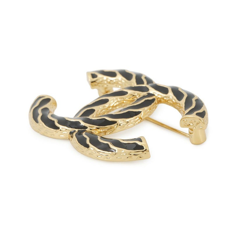 シャネル ブローチ ココマーク メタル B24P CHANEL アクセサリー 黒