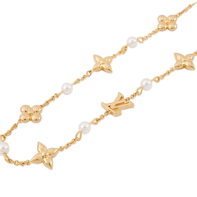 ルイヴィトン ネックレス フェイクパール メタル ルイザ M01610 LOUIS VUITTON アクセサリー