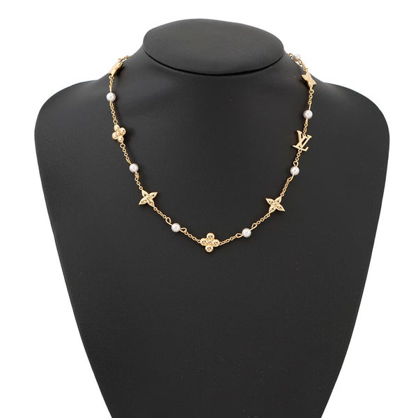 ルイヴィトン ネックレス フェイクパール メタル ルイザ M01610 LOUIS VUITTON アクセサリー