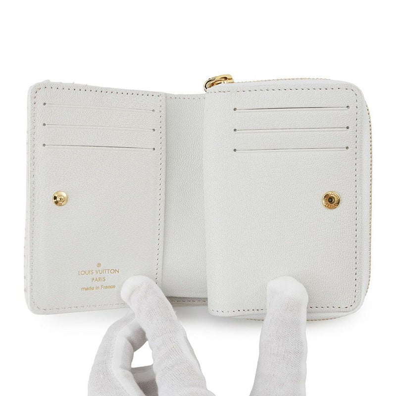 ルイヴィトン 二つ折り財布 モノグラム パイソン ポルトフォイユ・ルー N82402 LOUIS VUITTON 白 ホワイト