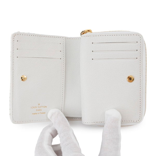 ルイヴィトン 二つ折り財布 モノグラム パイソン ポルトフォイユ・ルー N82402 LOUIS VUITTON 白 ホワイト