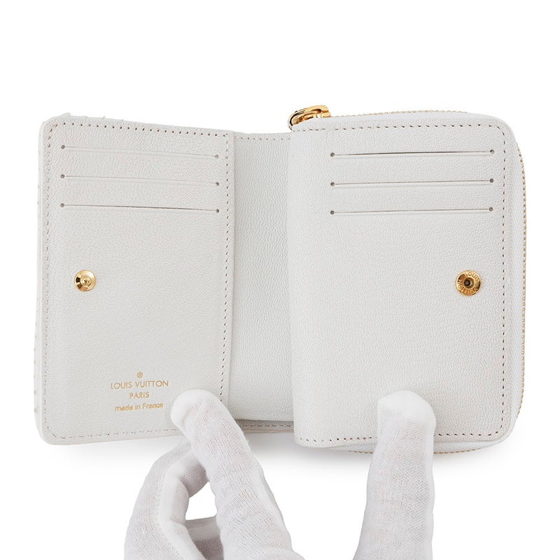 ルイヴィトン 二つ折り財布 モノグラム パイソン ポルトフォイユ・ルー N82402 LOUIS VUITTON 白 ホワイト