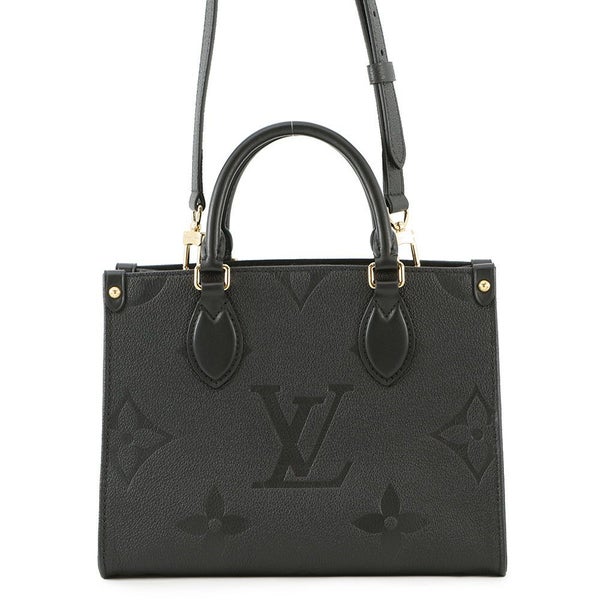 ルイヴィトン トートバッグ モノグラム・アンプラント オンザゴーPM M45653 LOUIS VUITTON  ヴィトン 2way 黒 ブラック
