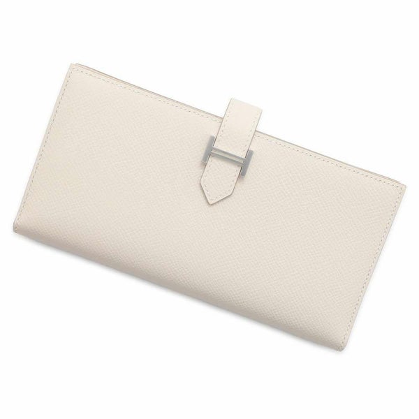 エルメス 長財布 ベアンスフレ クレ/シルバー金具 ヴォーエプソン W刻印 HERMES 財布