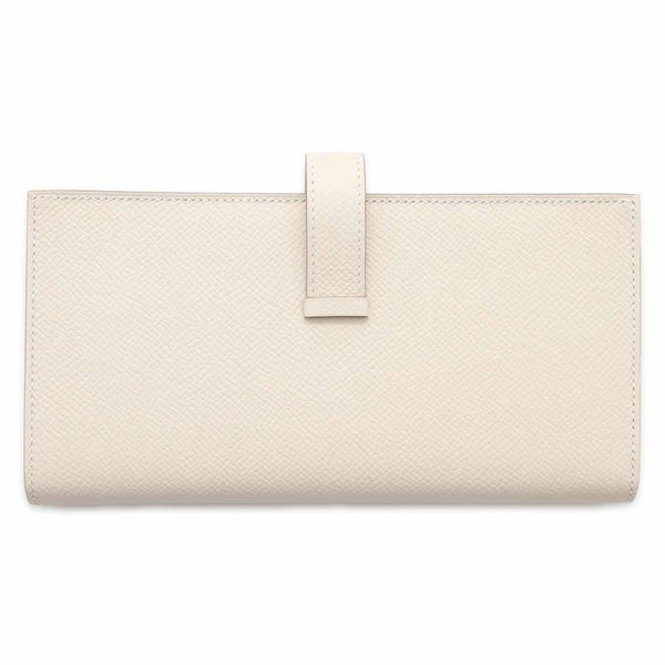 エルメス 長財布 ベアンスフレ クレ/シルバー金具 ヴォーエプソン W刻印 HERMES 財布