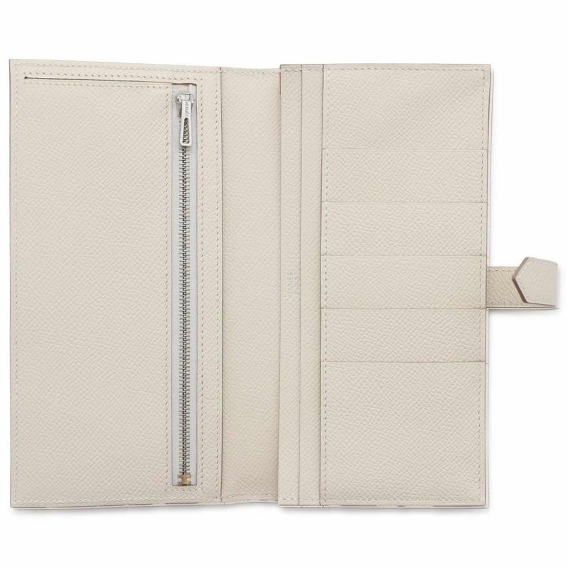 エルメス 長財布 ベアンスフレ クレ/シルバー金具 ヴォーエプソン W刻印 HERMES 財布