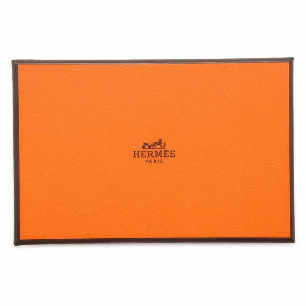 エルメス コインケース カルヴィ デュオ ブラック/シルバー金具 ヴォーエプソン W刻印 黒