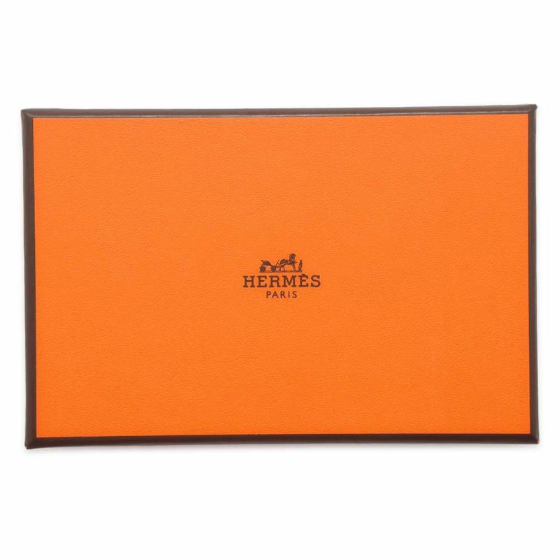 エルメス コインケース カルヴィ デュオ ブラック/シルバー金具 ヴォーエプソン W刻印 黒