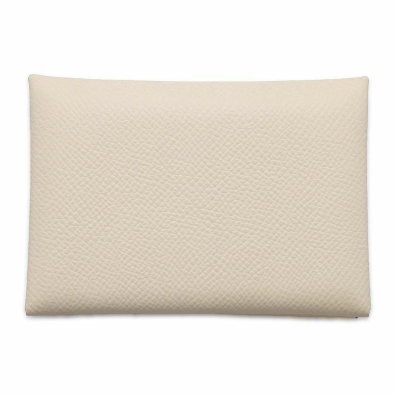 エルメス コインケース カルヴィ デュオ ヴェルソ ナタ/ジョーヌプッサン/シルバー金具 ヴォーエプソン U刻印