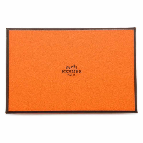 エルメス コインケース カルヴィ デュオ ヴェルソ ナタ/ジョーヌプッサン/シルバー金具 ヴォーエプソン U刻印