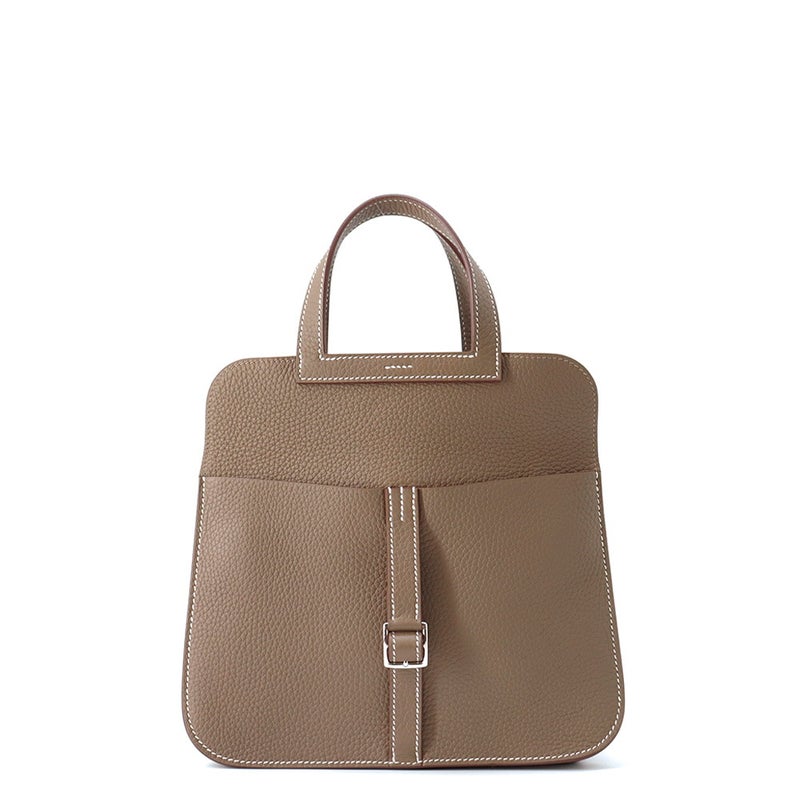 エルメス ハンドバッグ アルザン ミニ エトゥープ/シルバー金具 スイフトB刻印 2wayショルダー