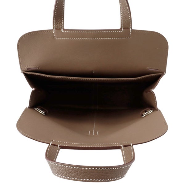 エルメス ハンドバッグ アルザン ミニ エトゥープ/シルバー金具 スイフトB刻印 2wayショルダー
