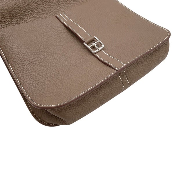 エルメス ハンドバッグ アルザン ミニ エトゥープ/シルバー金具 スイフトB刻印 2wayショルダー
