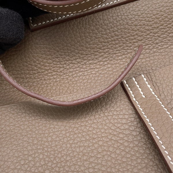 エルメス ハンドバッグ アルザン ミニ エトゥープ/シルバー金具 スイフトB刻印 2wayショルダー