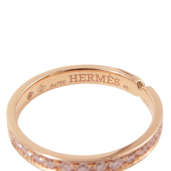 エルメス リング エヴァー・ケリー ダイヤモンド 31P 計0.41ct K18PGピンクゴールド サイズ48 HERMES ウェディングリング 指輪