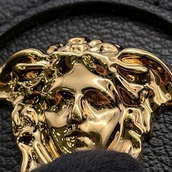 ヴェルサーチェ ハンドバッグ メデュ―サ VERSACE  2wayショルダー 黒