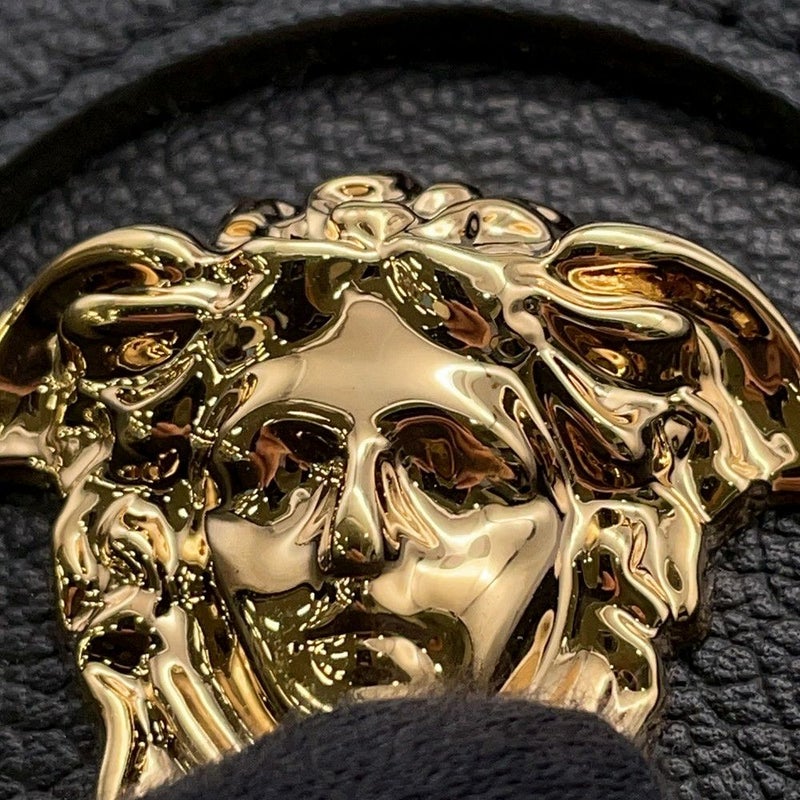 ヴェルサーチェ ハンドバッグ メデュ―サ VERSACE  2wayショルダー 黒
