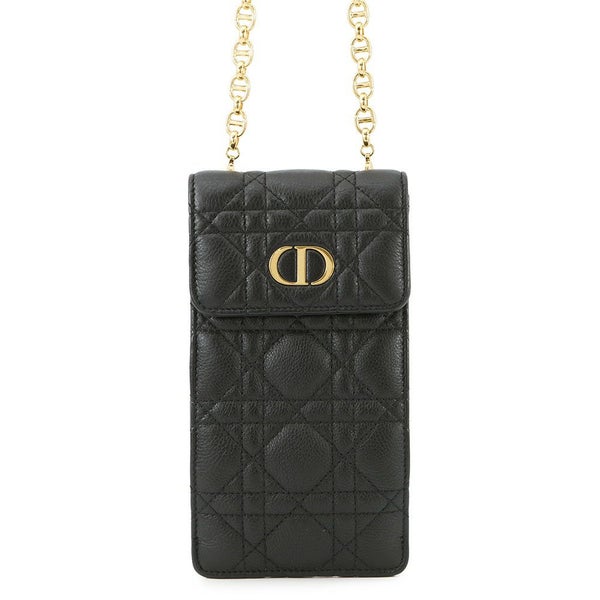 クリスチャン・ディオール スマホケース カナージュ Caro カロ フォンホルダー カーフレザー S5105UWHC_M900 黒