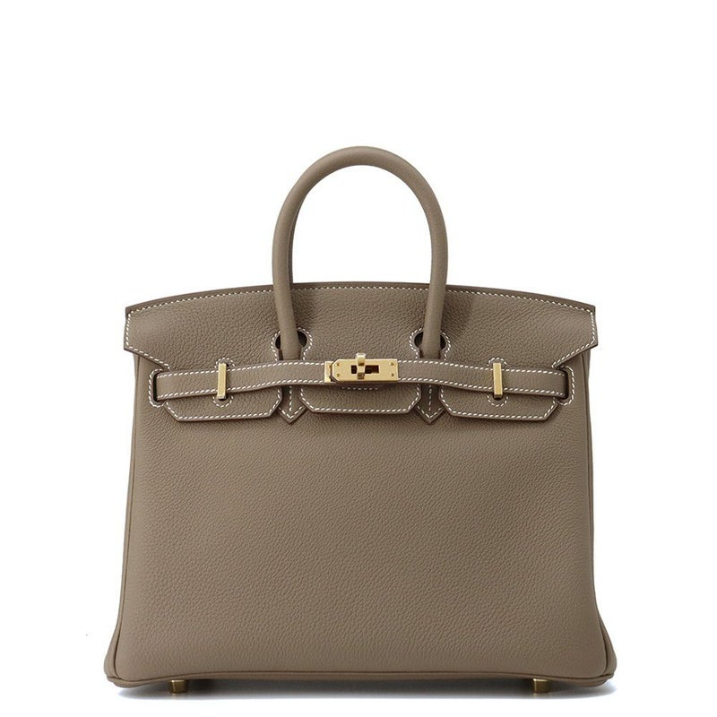 エルメス バーキン25 ヴェルソ エトゥープ/マロンフォンセ/シャンパンゴールド金具 トゴ W刻印 HERMES Birkin ハンドバッグ