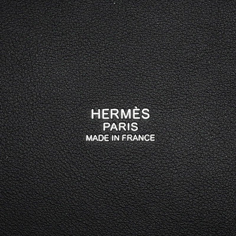 エルメス ハンドバッグ ピコタンロックPM カーゴ ブラック/シルバー金具 トワルゴエラン/スイフト K刻印 黒