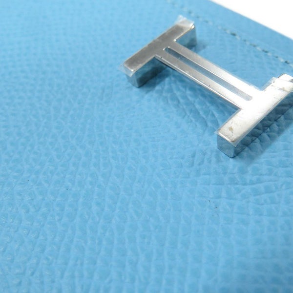 エルメス 三つ折り財布 ベアンコンビネ ヴェルソ セレステ/ヴェールジェイド/シルバー金具 エプソン B刻印