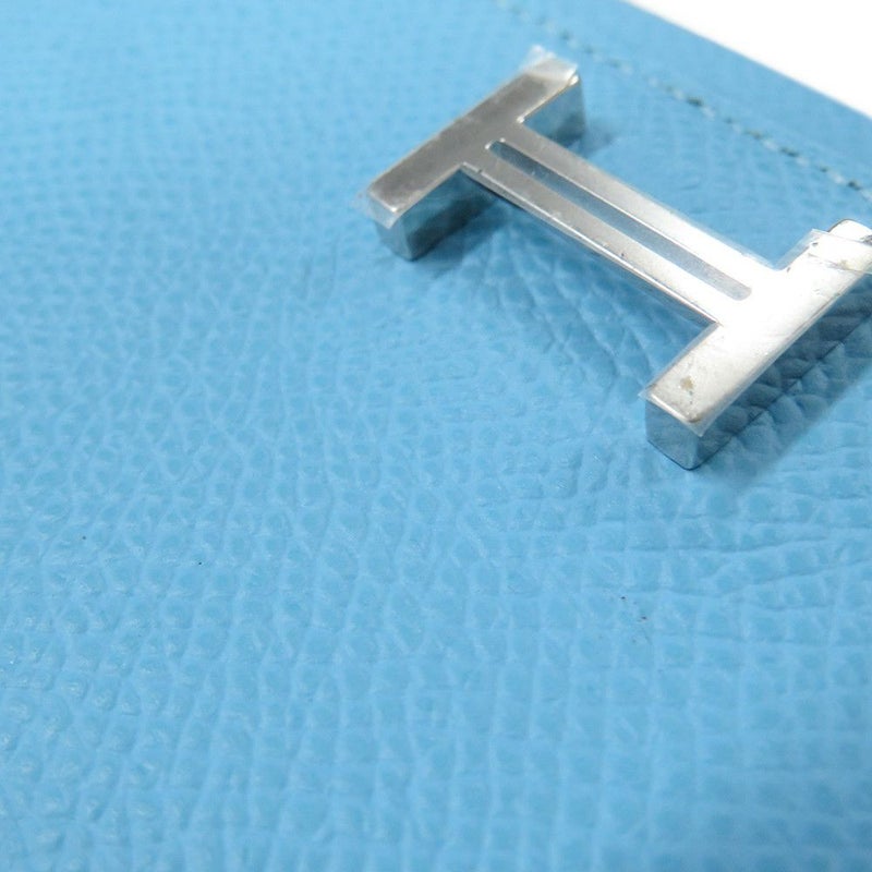 エルメス 三つ折り財布 ベアンコンビネ ヴェルソ セレステ/ヴェールジェイド/シルバー金具 エプソン B刻印