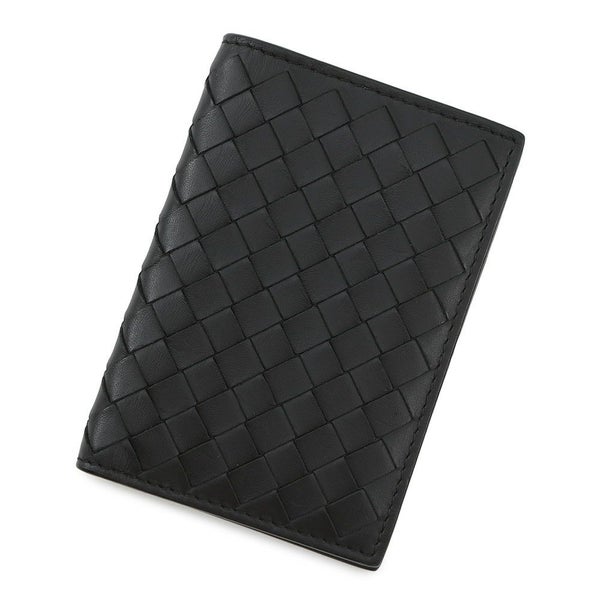 ボッテガヴェネタ カードケース イントレチャート カーフレザー 464902 BOTTEGA VENETA パスケース 黒