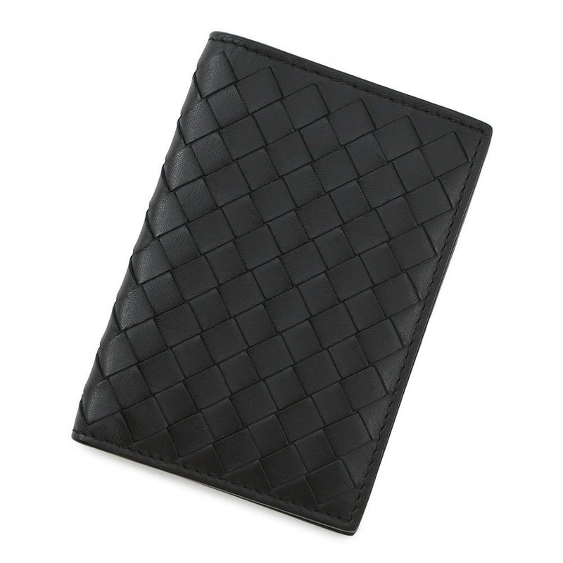 ボッテガヴェネタ カードケース イントレチャート カーフレザー 464902 BOTTEGA VENETA パスケース 黒