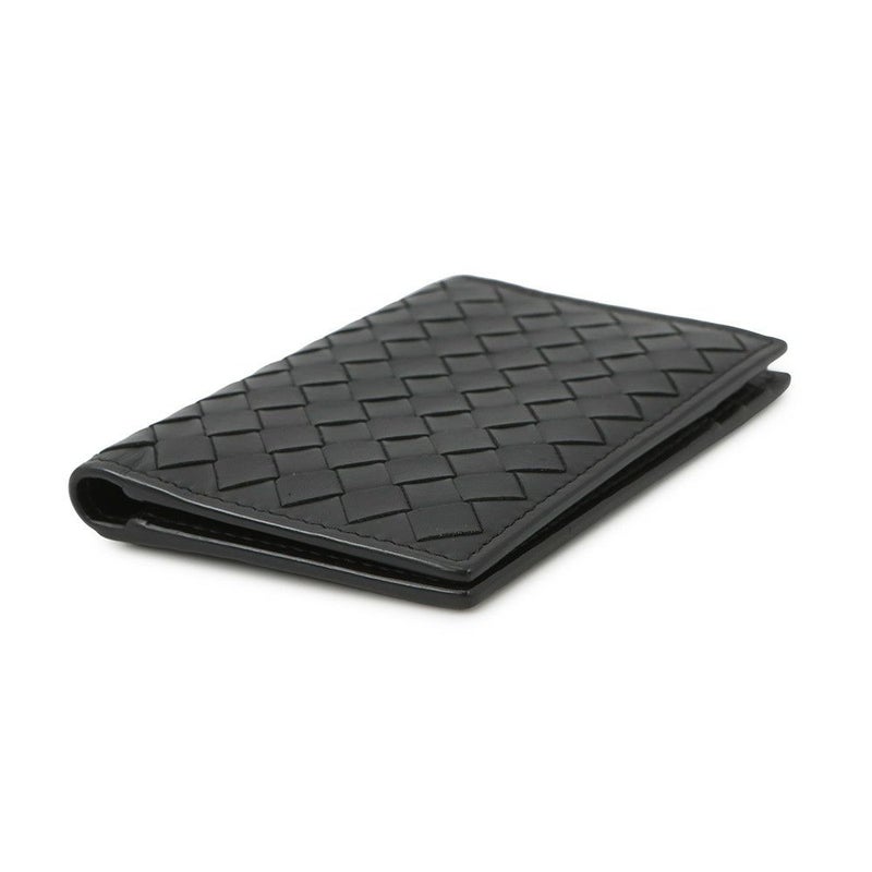 ボッテガヴェネタ カードケース イントレチャート カーフレザー 464902 BOTTEGA VENETA パスケース 黒