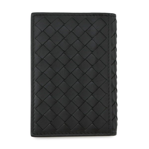 ボッテガヴェネタ カードケース イントレチャート カーフレザー 464902 BOTTEGA VENETA パスケース 黒