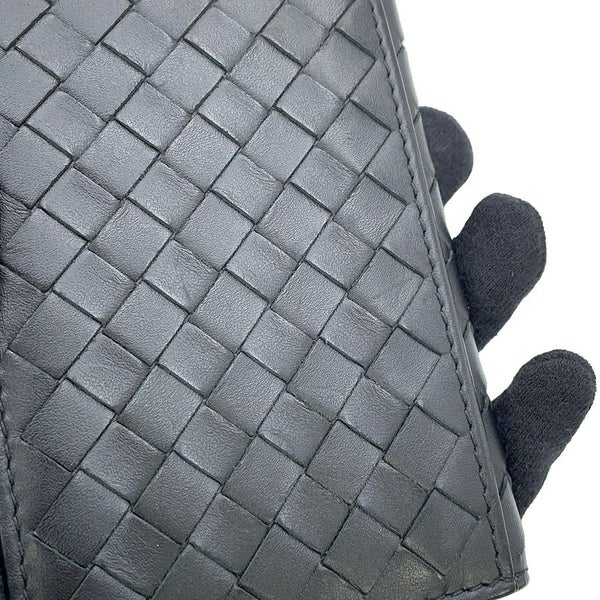ボッテガヴェネタ カードケース イントレチャート カーフレザー 464902 BOTTEGA VENETA パスケース 黒