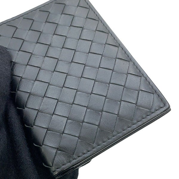 ボッテガヴェネタ カードケース イントレチャート カーフレザー 464902 BOTTEGA VENETA パスケース 黒