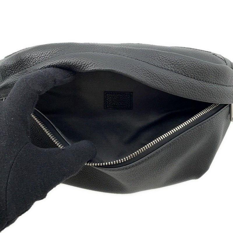 グッチ ボディバッグ インレイ ロゴ ベルトバッグ レザー 768111 GUCCI ウエストポーチ 黒