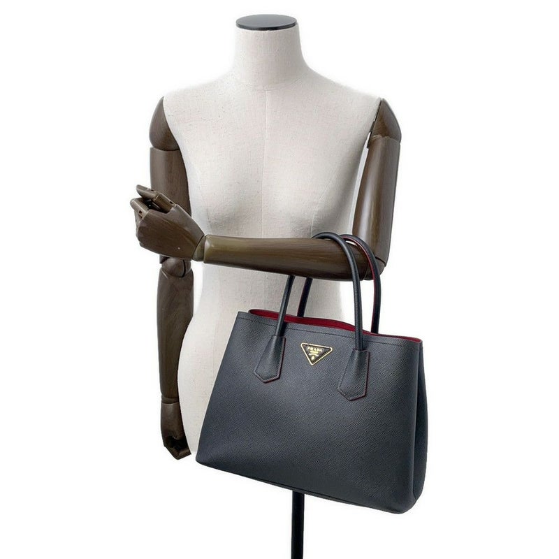 プラダ トートバッグ ドゥーブレ スモールバッグ レザー 1BG887 PRADA 2wayショルダーバッグ 黒