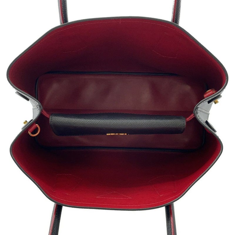 プラダ トートバッグ ドゥーブレ スモールバッグ レザー 1BG887 PRADA 2wayショルダーバッグ 黒