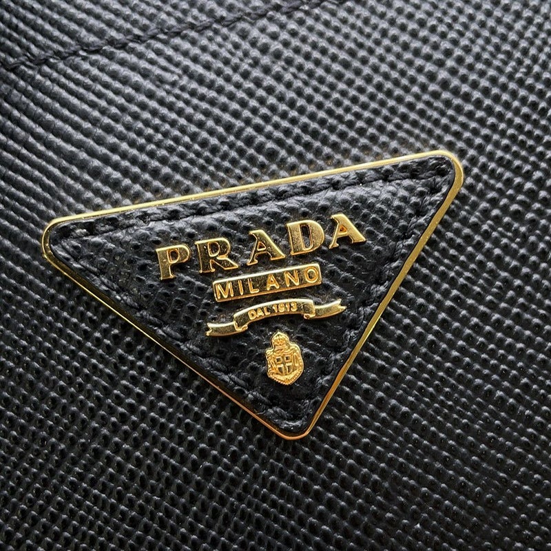 プラダ トートバッグ ドゥーブレ スモールバッグ レザー 1BG887 PRADA 2wayショルダーバッグ 黒