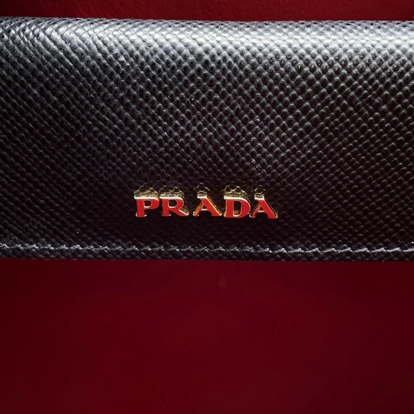 プラダ トートバッグ ドゥーブレ スモールバッグ レザー 1BG887 PRADA 2wayショルダーバッグ 黒