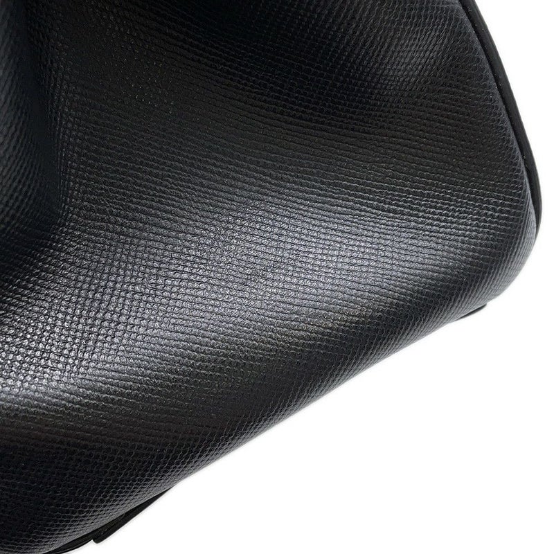 プラダ ハンドバッグ ロゴ サフィアーノ キャンバス BN2595 PRADA 2wayショルダー 黒 白