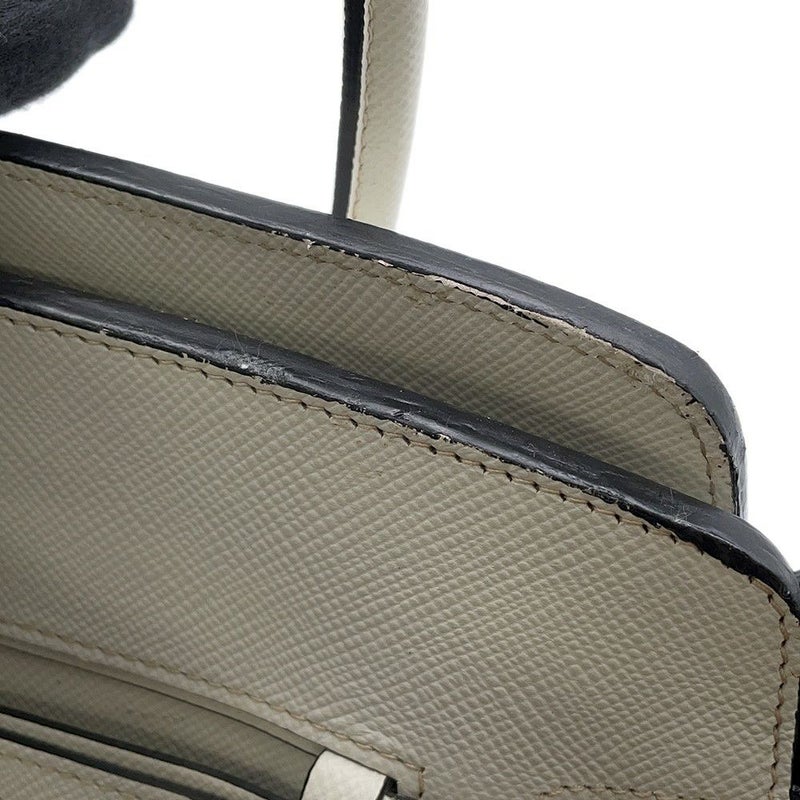 プラダ ハンドバッグ ロゴ サフィアーノ キャンバス BN2595 PRADA 2wayショルダー 黒 白