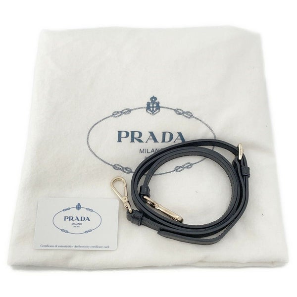 プラダ ハンドバッグ ロゴ サフィアーノ キャンバス BN2595 PRADA 2wayショルダー 黒 白