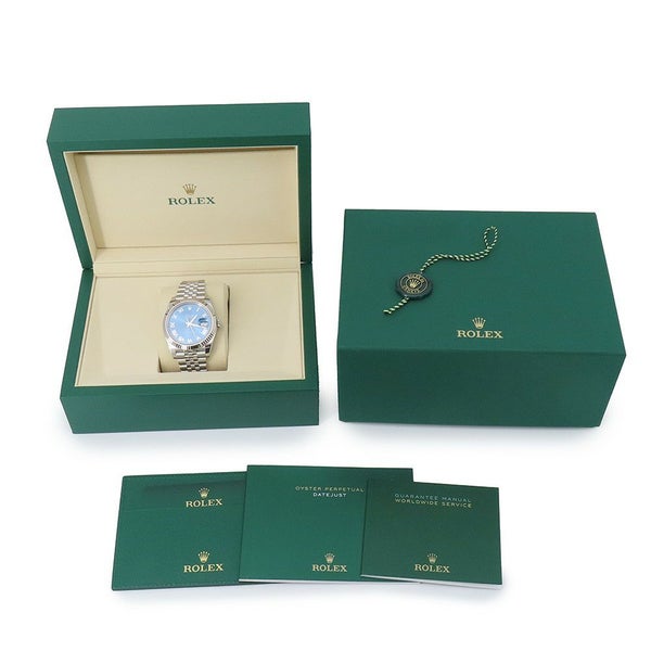 ロレックス デイトジャスト41 SS/K18WG 126334 ROLEX 腕時計 アズーロ ブルー文字盤 ローマン