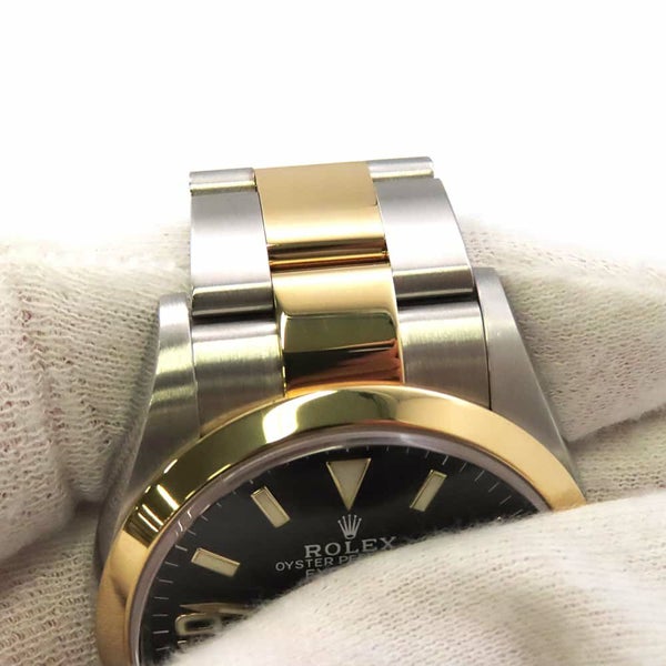 ロレックス エクスプローラー1 SS/K18YG ランダムシリアル ルーレット 124273 ROLEX 腕時計 黒文字盤