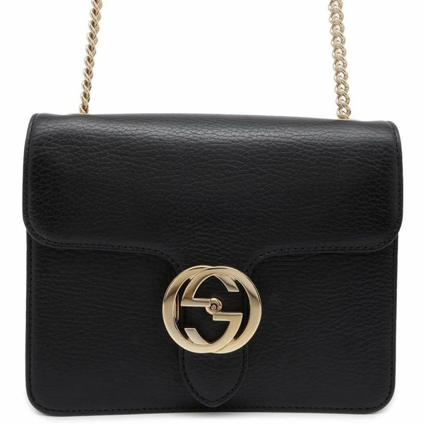 グッチ チェーンショルダーバッグ インターロッキングG 510304 GUCCI バッグ アウトレット品 黒