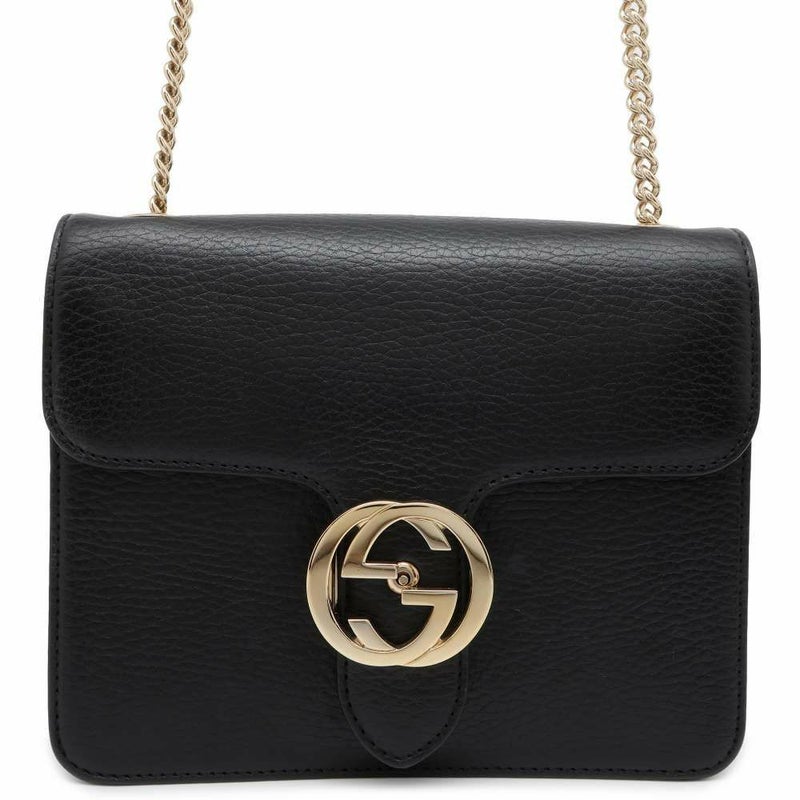 グッチ チェーンショルダーバッグ インターロッキングG 510304 GUCCI バッグ アウトレット品 黒