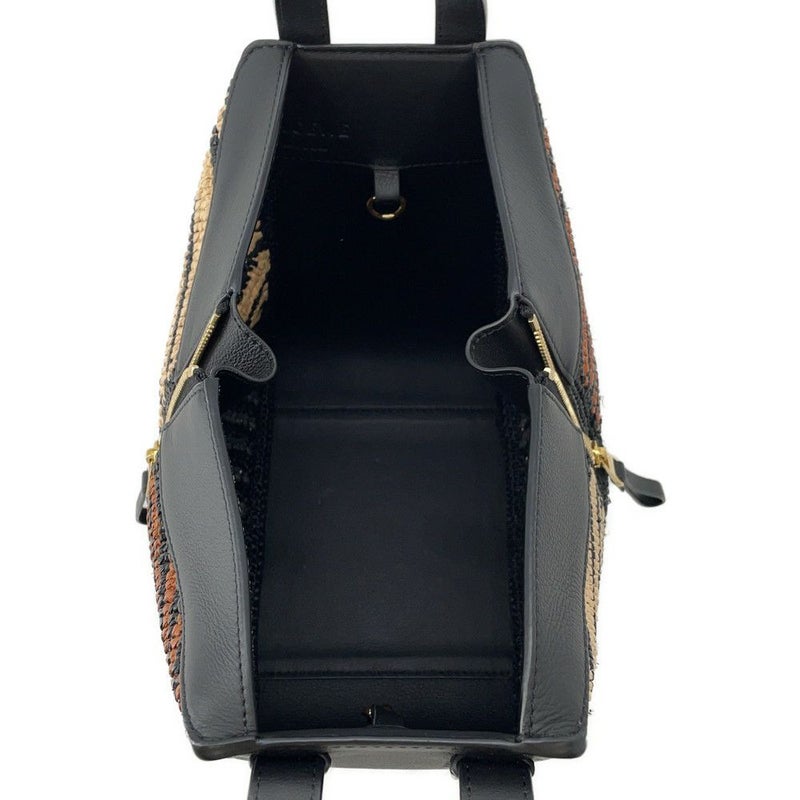 ロエベ ハンドバッグ ハンモック コンパクト ラフィア A538H13X07 LOEWE 2wayショルダーバッグ 黒