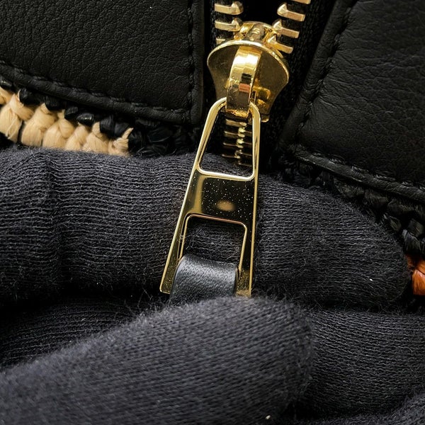 ロエベ ハンドバッグ ハンモック コンパクト ラフィア A538H13X07 LOEWE 2wayショルダーバッグ 黒