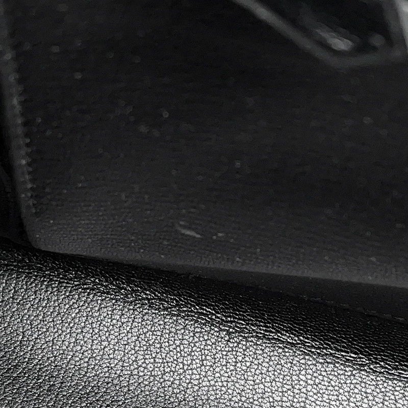 エルメス ハンドバッグ ケリー28 外縫い ブラック/ゴールド金具 ボックスカーフ □C刻印 2wayショルダー 黒