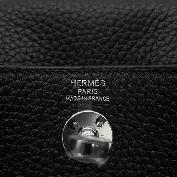 エルメス ハンドバッグ リンディ ミニ ブラック/シルバー金具 トリヨンクレマンス K刻印 2wayショルダー 黒
