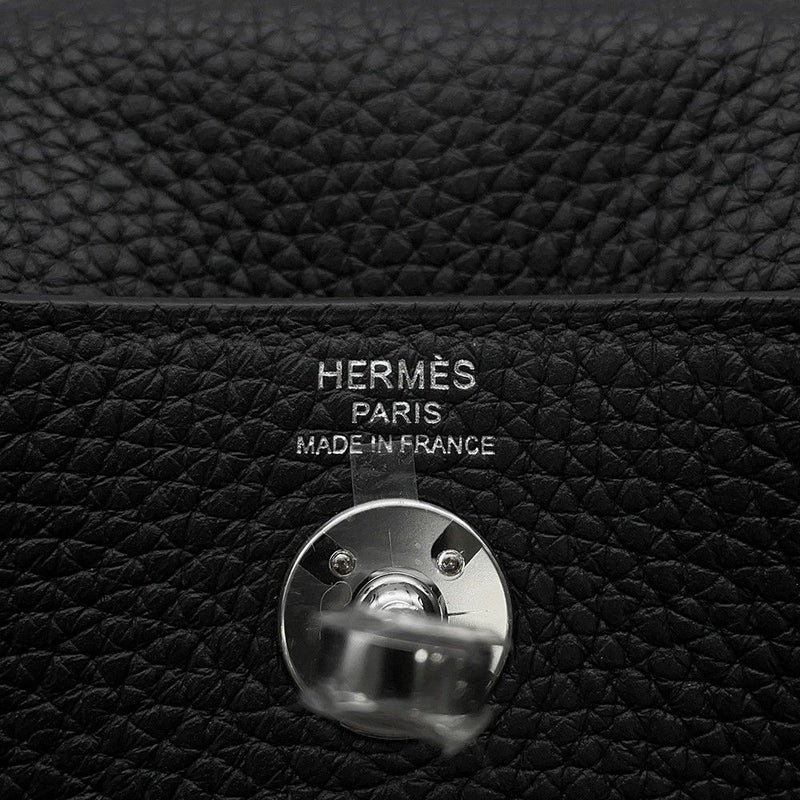 エルメス ハンドバッグ リンディ ミニ ブラック/シルバー金具 トリヨンクレマンス K刻印 2wayショルダー 黒