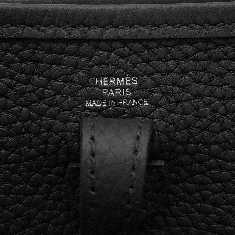 エルメス ショルダーバッグ エブリンTPM 85cm ブラック/シルバー金具 トリヨンクレマンス K刻印 黒